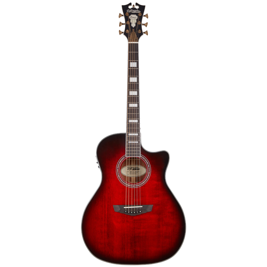 D'Angelico Premier Gramercy Acoustic Guitar - Translucent Black Cherry Burst