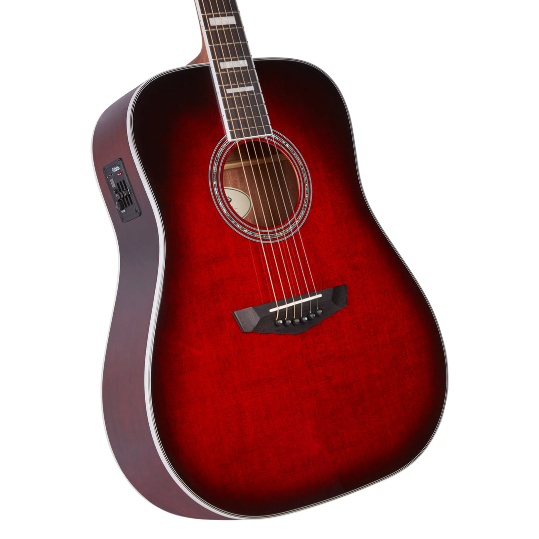 D'Angelico Premier Lexington Acoustic Guitar - Translucent Black Cherry Burst