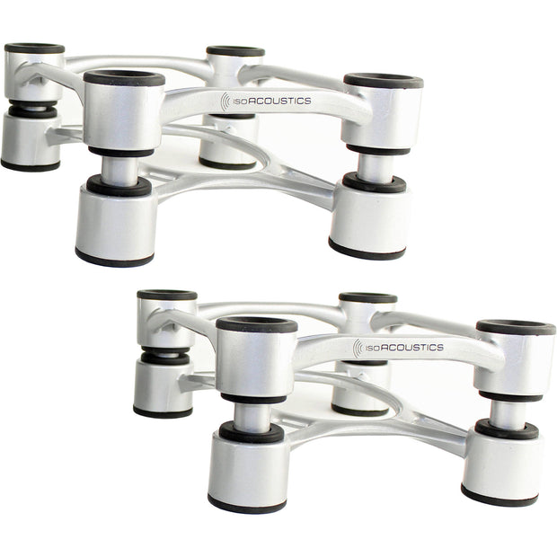 IsoAcoustics Aperta 200 Aluminum Acoustic Isolation Speaker Stand (Pair, Silver)