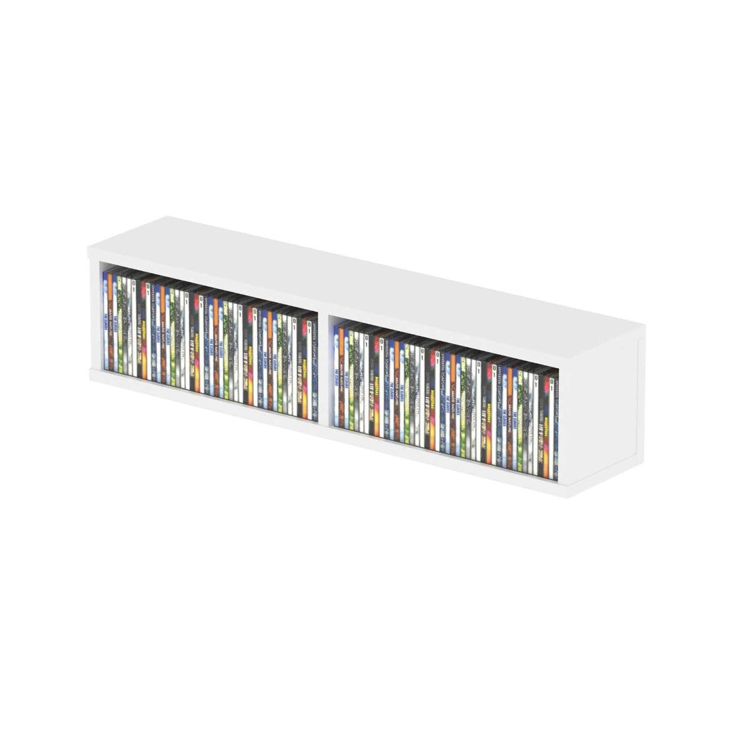 Glorious CD Box 90 Storage (Holds 90 Slim Case, 62 Jewel Case) - White