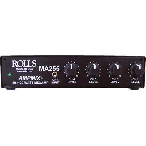 Rolls MA255 Stereo 20 Watt Mixer Amp 4-RCA's