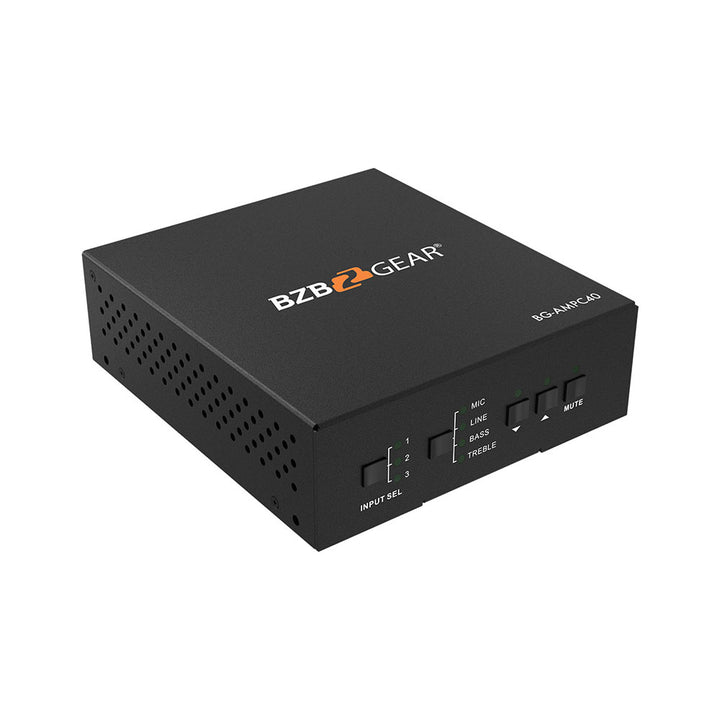 BZBGEAR - 40 Watt 70V Stereo/Mono 2CH Audio Amplifier