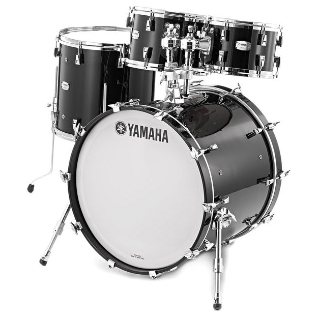 Yamaha Absolute Hybrid Maple 5-Piece Shell Pack 18” Bass Drum w/ Snare - Solid Black