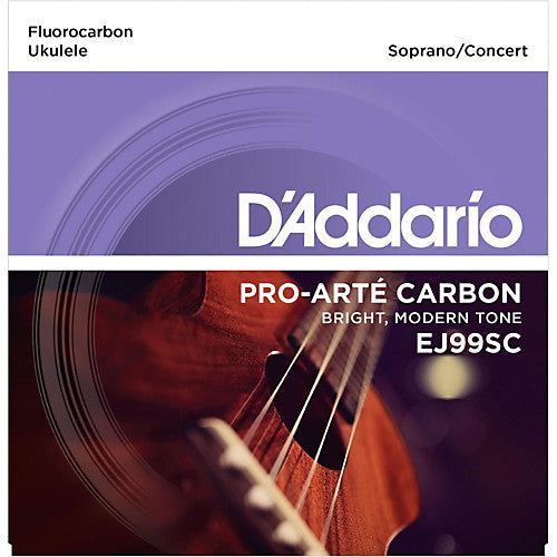 D'Addario EJ99SC - SET SOPRANO/CONCERT UKE CARBON