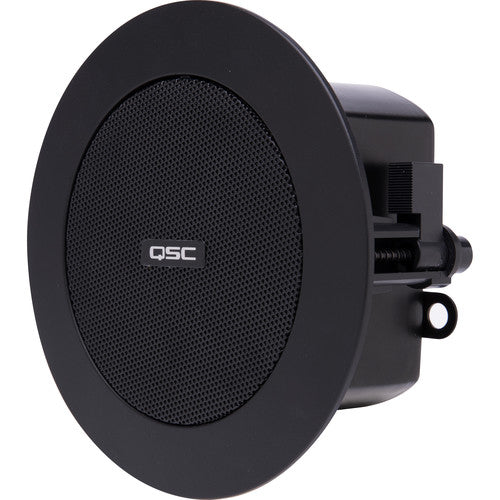QSC 2.75'' Small Format Ceiling Satellite Loudspeaker with C-Ring (Black) (Pair)