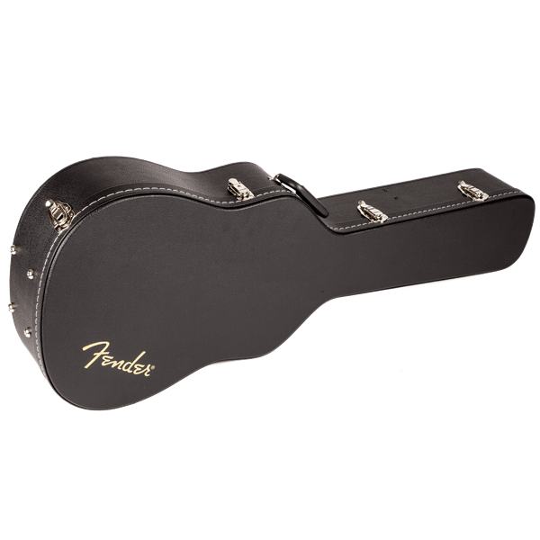 Fender Flat-Top Dreadnought Acoustic Guitar Case - Black with Black Plush Interior