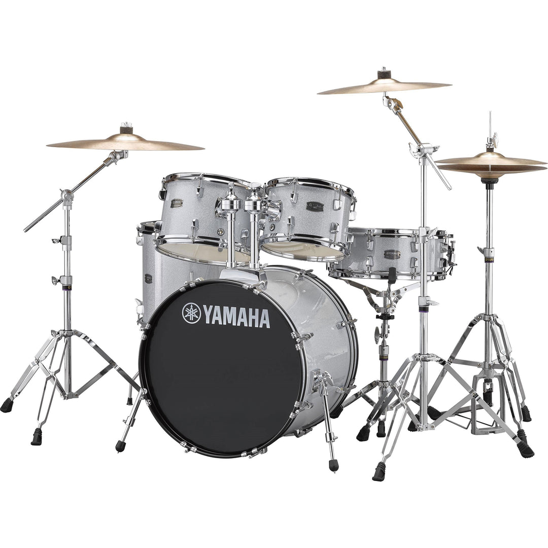 Yamaha RYDEEN 5-Piece 20” Bass Drum Kit w/ Hardware Cymbals Throne - Silver Glitter