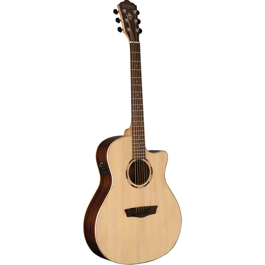 Washburn WLO20SCE-O Woodline Orchestra w/Cutaway/Pickup,Solid Sitka Spruce Top, Pau Ferro Back & Sides
