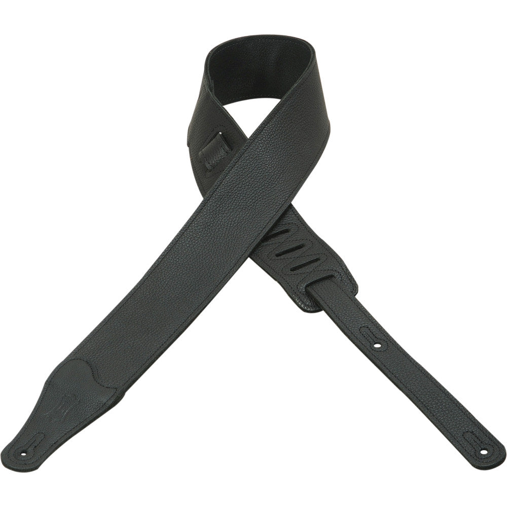 Levy's M26BL-BLK Garment Leather Guitar Straps
