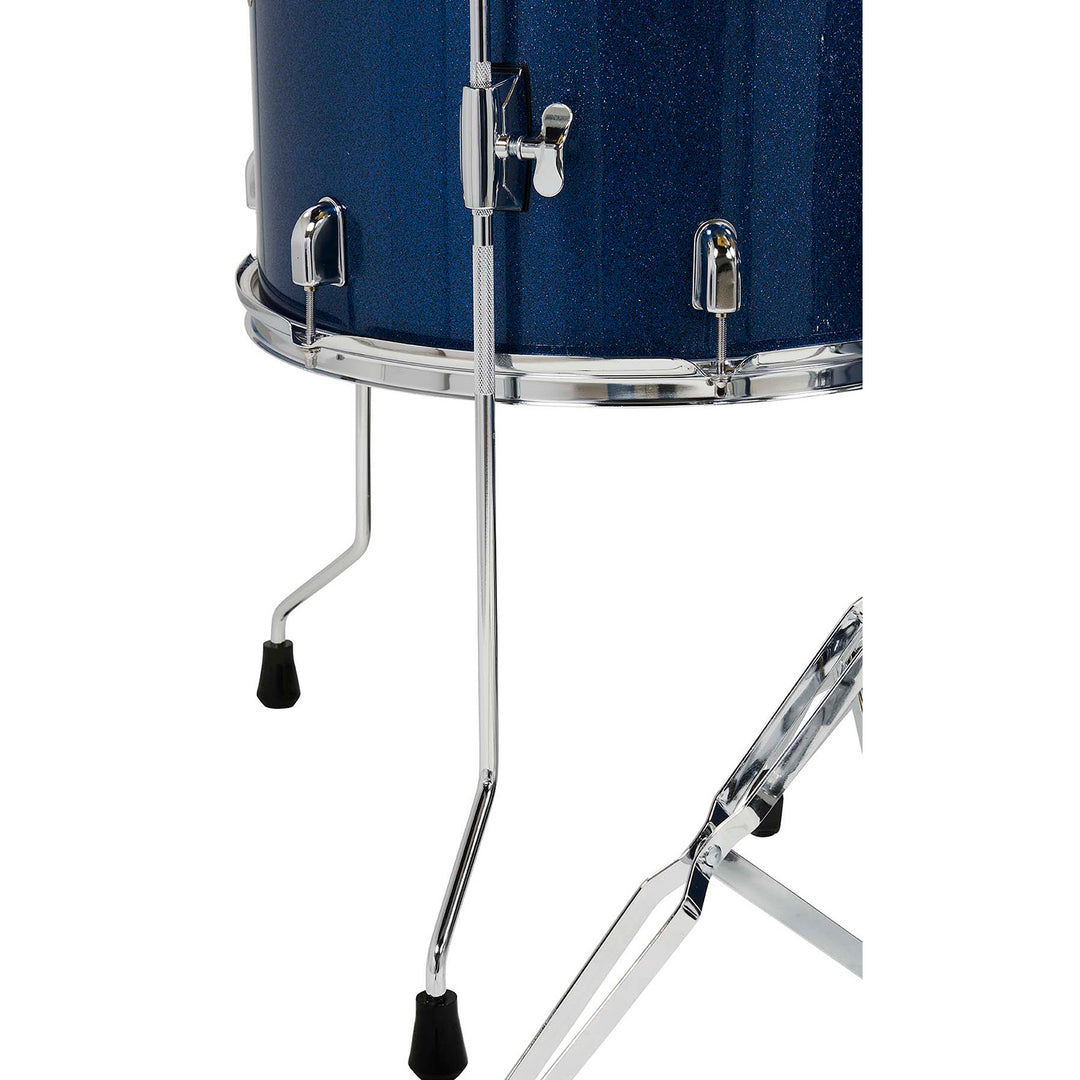 PDP Center Stage 5-Piece Complete Drum Kit w/ Hardware, Cymbals & Throne (7x10, 8x12, 14x16F, 16x22, 5x14 Snare) - Royal Blue Sparkle