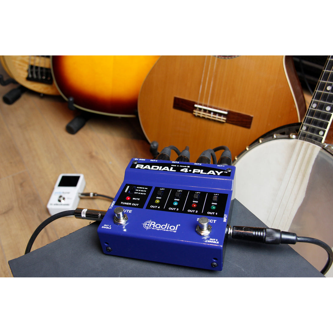 Radial 4-Play Active DI Box with Four Selectable Outputs