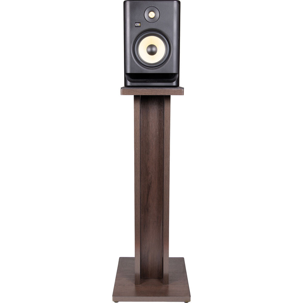 Gator Frameworks Elite Series Studio Monitor Floor Stand (Single) - Walnut Brown