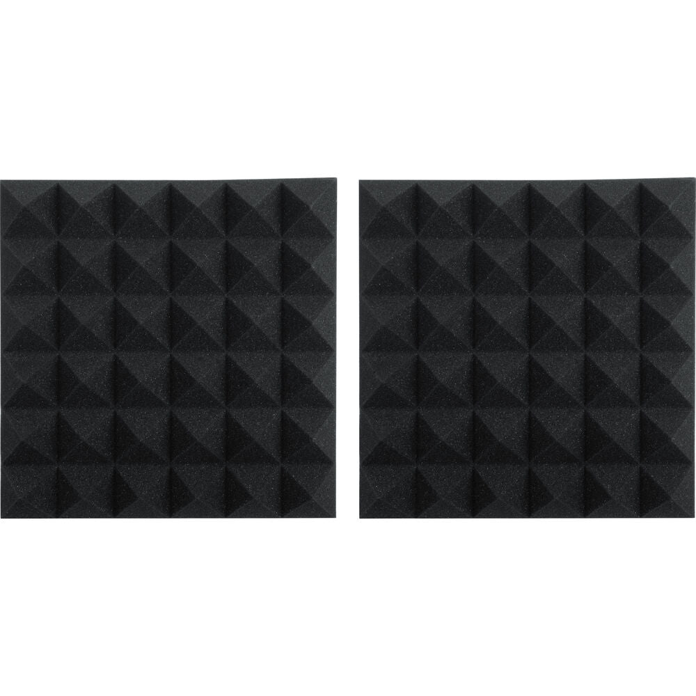 Gator Acoustic Pyramid Panel 12”x12” (2-Pack) - Charcoal