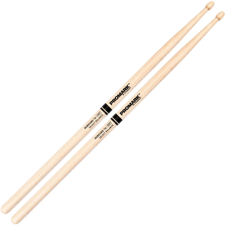Promark RBH535AW -Promark Rebound 7A .535" Hickory Drumsticks With Acorn Wood Tips
