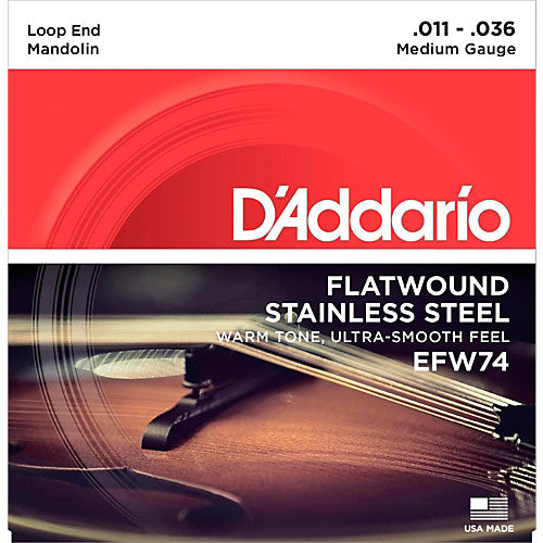 D'Addario EFW74 - SET MANDOLIN FLATWOUND MEDIUM