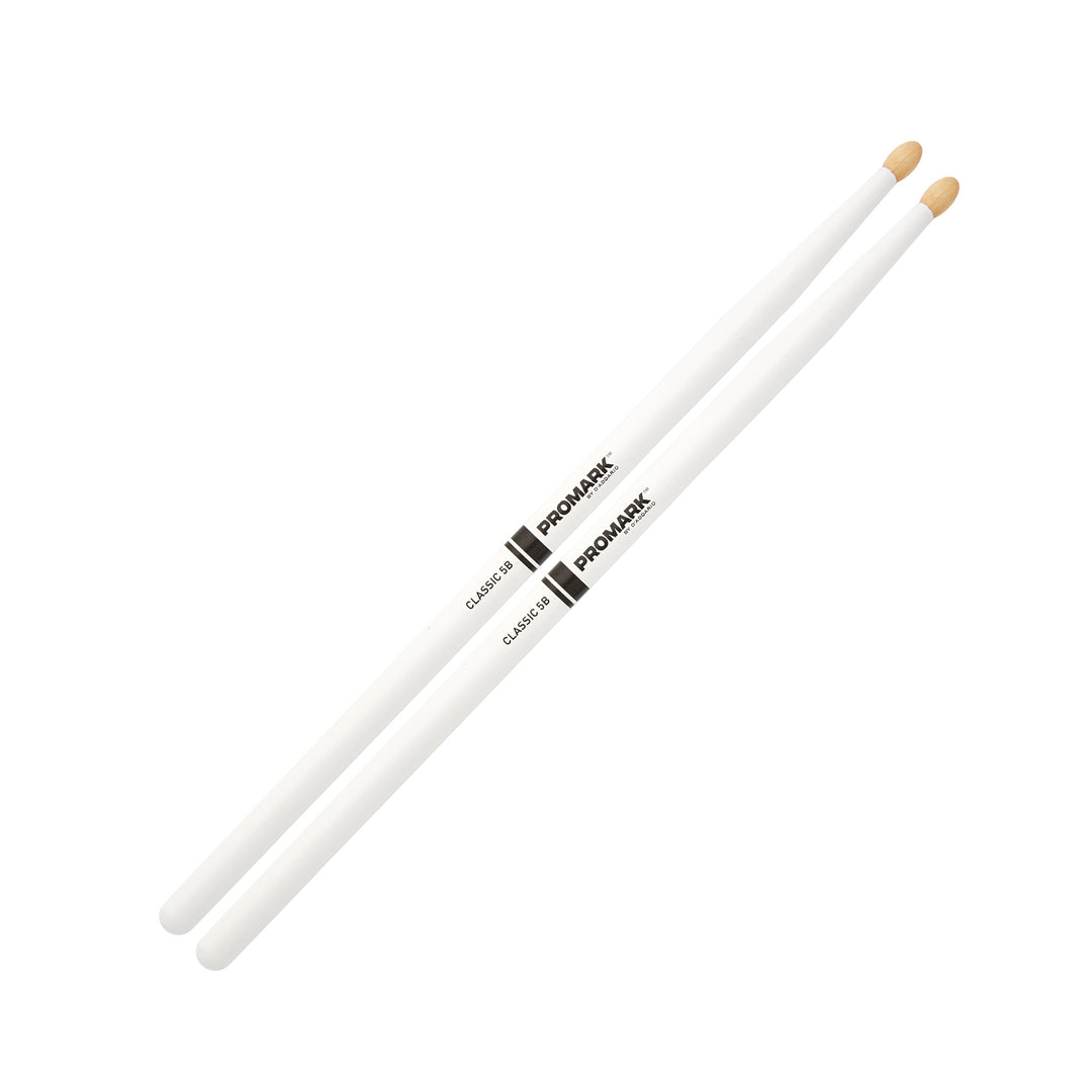Promark TX5BW-WHITE-Promark Classic 5B Drumsticks -White