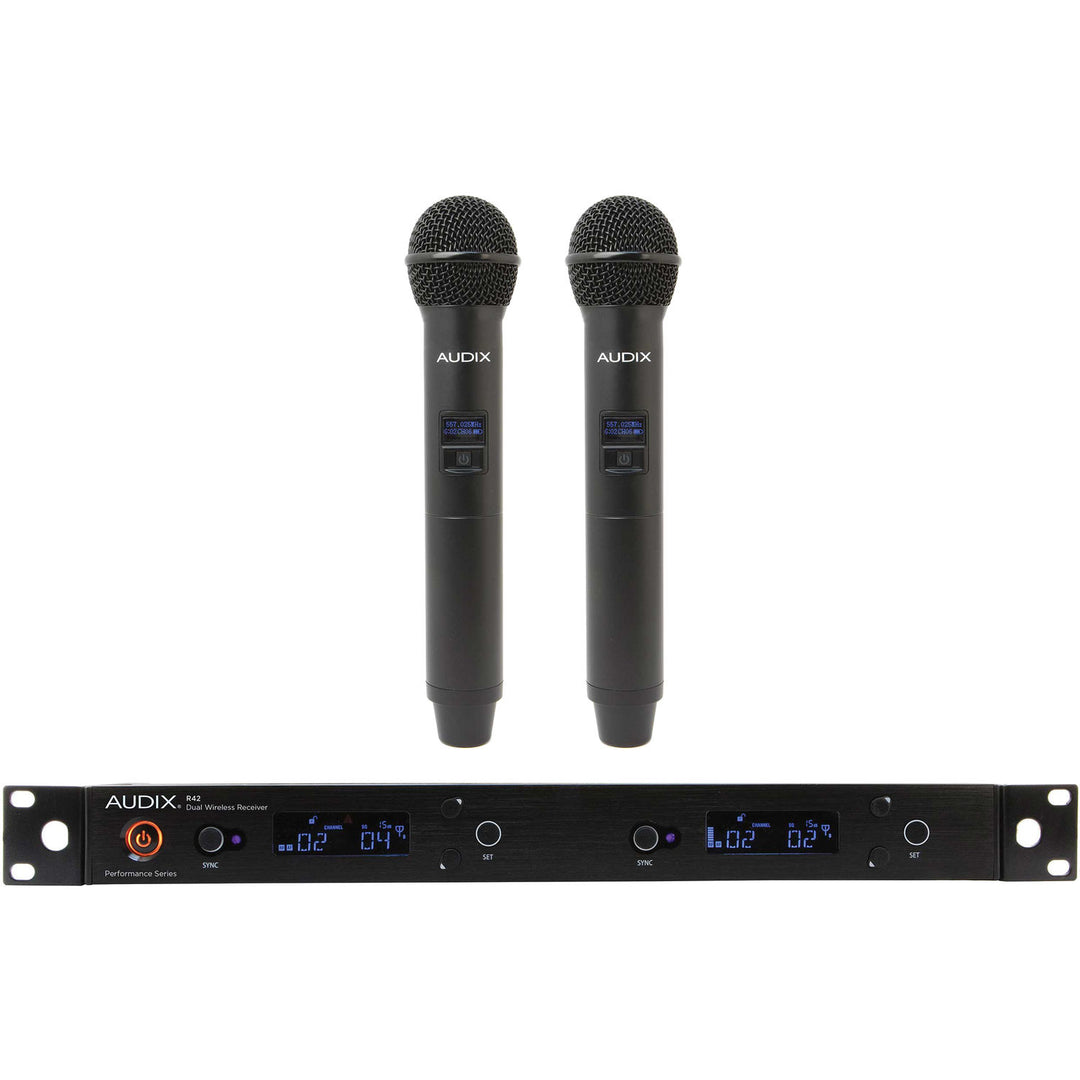 Audix AP42 OM2 Dual Handheld Wireless Microphone System (B: 554 MHz – 586 MHz)