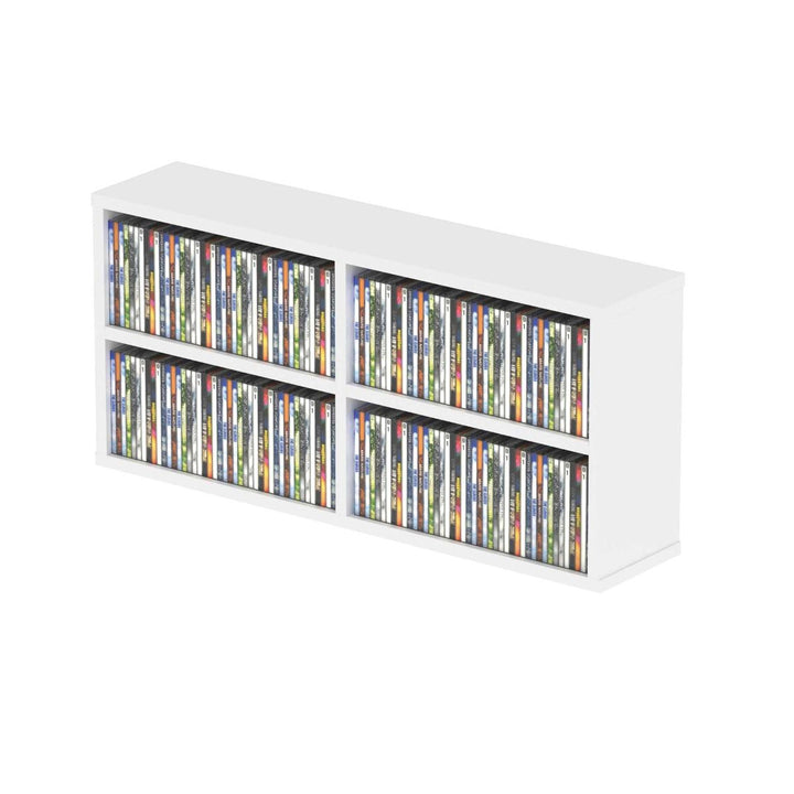 Glorious CD Box 180 Storage (Holds 180 Slim Case, 124 Jewel Case) - White