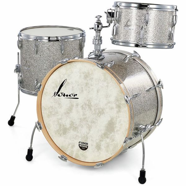 Sonor Vintage VT-Three22-Shells-NM-VSG Shell Set 3-Piece Drum Kit (No Hardware) - Vintage Silver Glitter