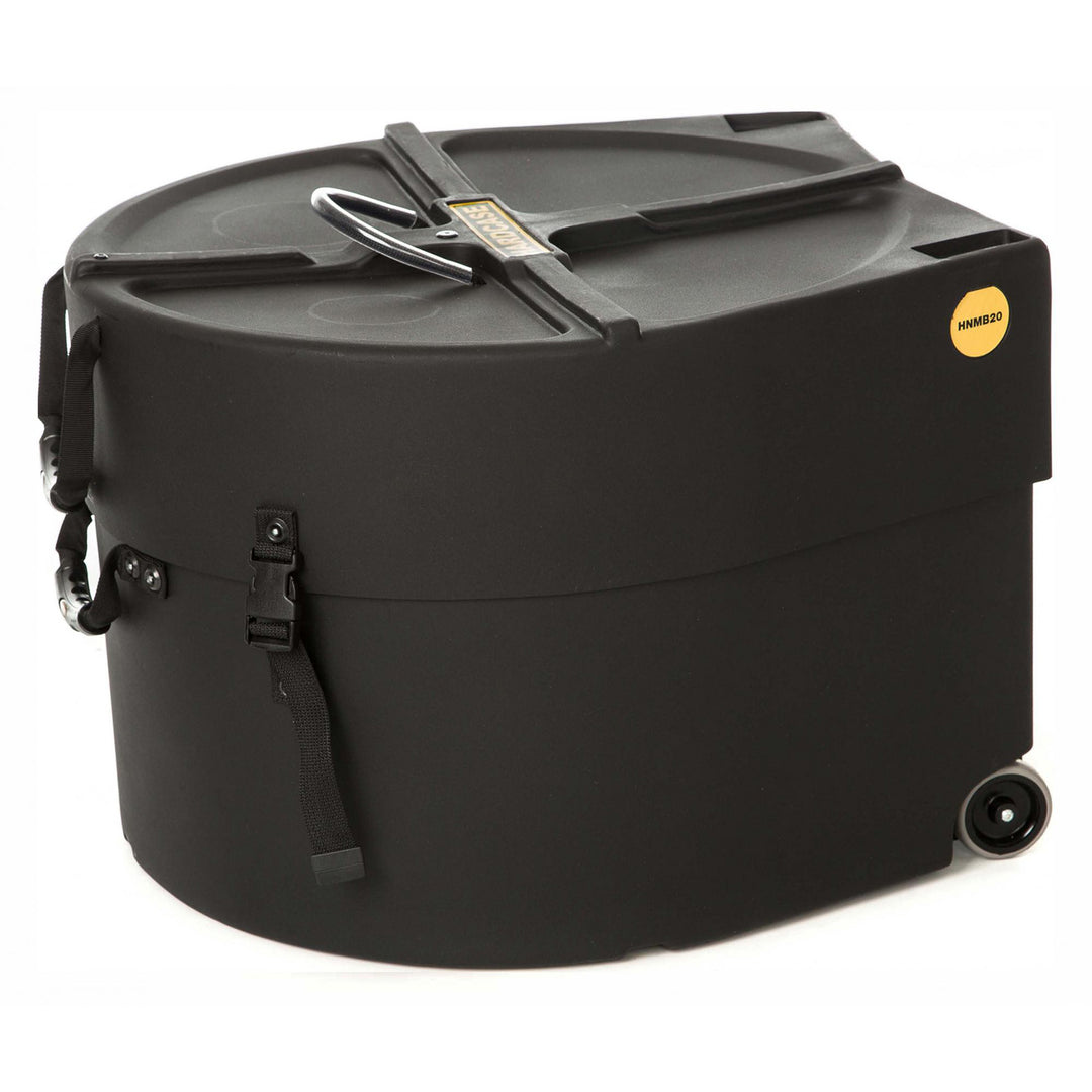 HARDCASE HNMB20 - Marching Drum Case w/ Wheels for Bass Drum - 20" X 14"