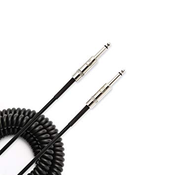 D'Addario PW-CDG-30BK - 30FT CS COILED INST CBL BK