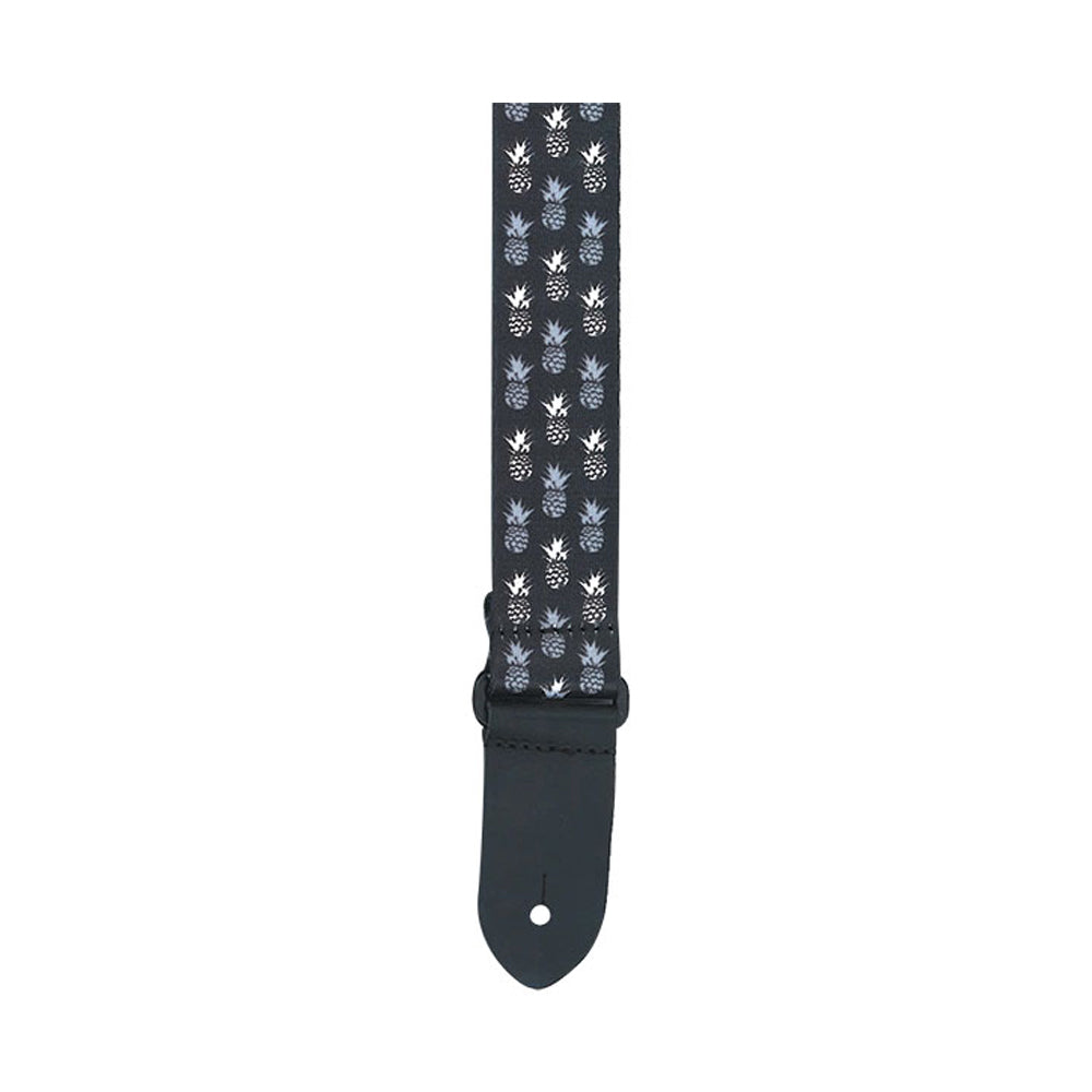 Profile PSUK200-BP - 1.5''Bk Pineapple UKE Strap Made in Canada,Adj 23''to 38''