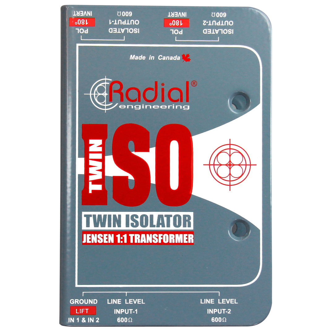 Radial Twin-Iso - Two Channel Balanced Line Isolator with Jensen Transformers