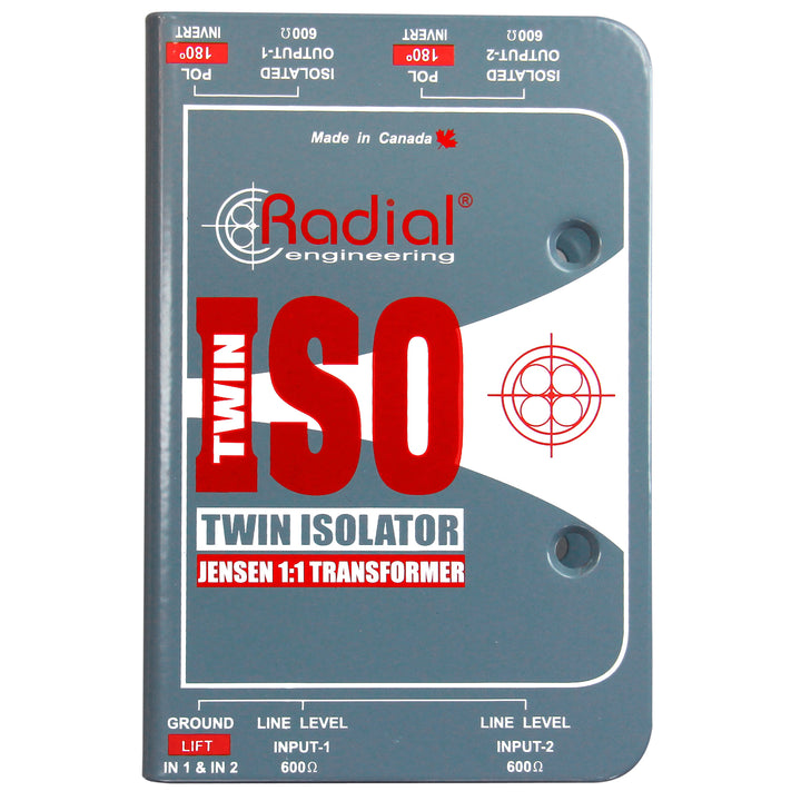 Radial Twin-Iso - Two Channel Balanced Line Isolator with Jensen Transformers