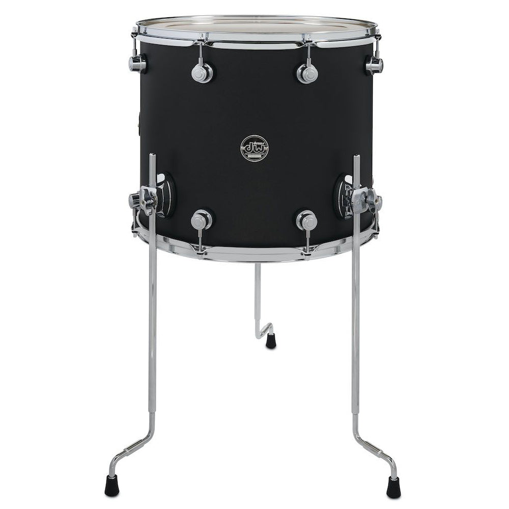 DW Performance Series Floor Tom 14x16 Hard Satin Lacquer - Charcoal Metallic