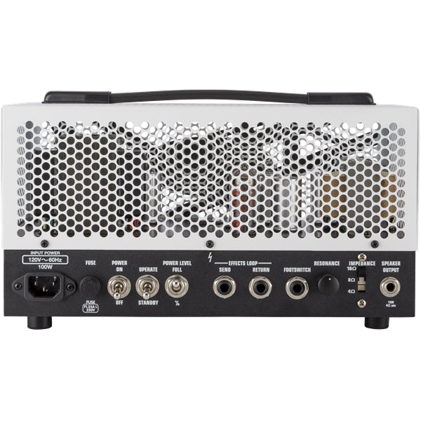 EVH 5150III 15W LBXII Guitar Amp Head - White Grille w/ Black Stripes and Black Front Control Panel
