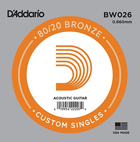 D'Addario BW026 - SINGLE 80/20 BRONZE WND 026