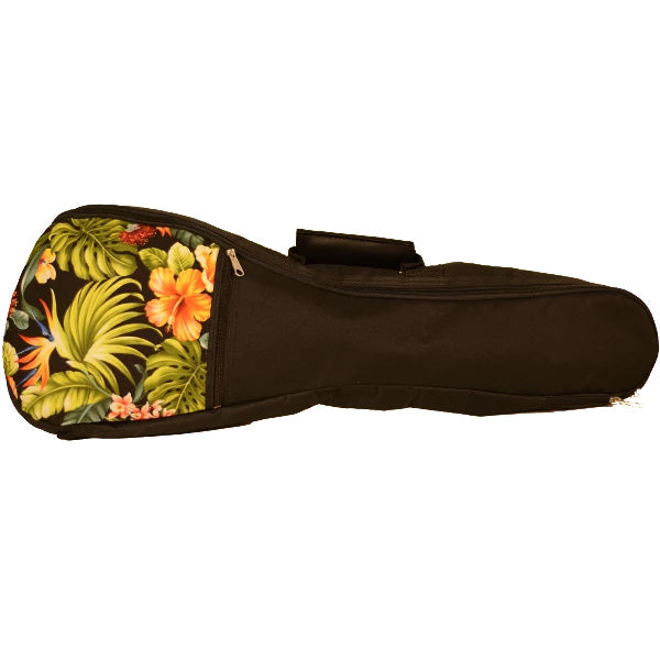 Kala Padded Ukulele Bag for Concert Size - Floral Hawaiian Accent