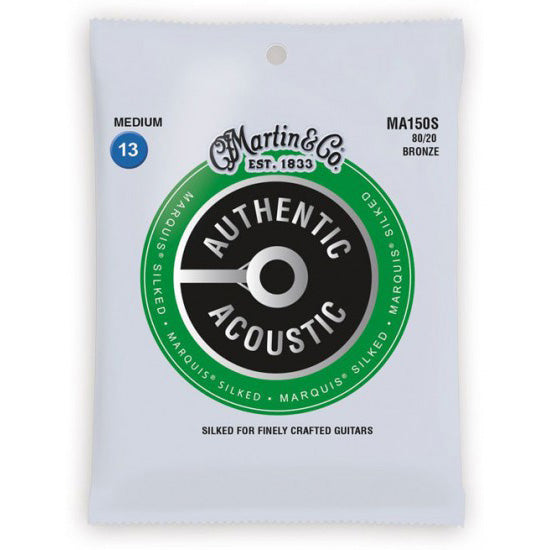 Martin MA150S Authentic Acoustic Marquis Silked 80/20 Bronze Guitar Strings - Medium 13-56