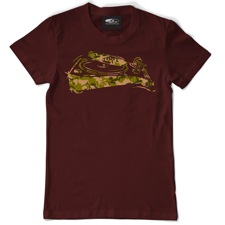 Technics Crazy Camo Deck T-Shirt (Maroon)