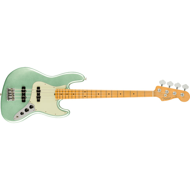 Fender American Professional II Jazz Bass Maple Fingerboard Electric Bass Guitar - Mystic Surf Green