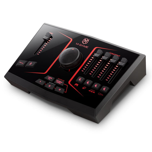 M-Game MGAMESOLOXUS Solo USB Streaming Mixer and Audio Interface with LED Lighting