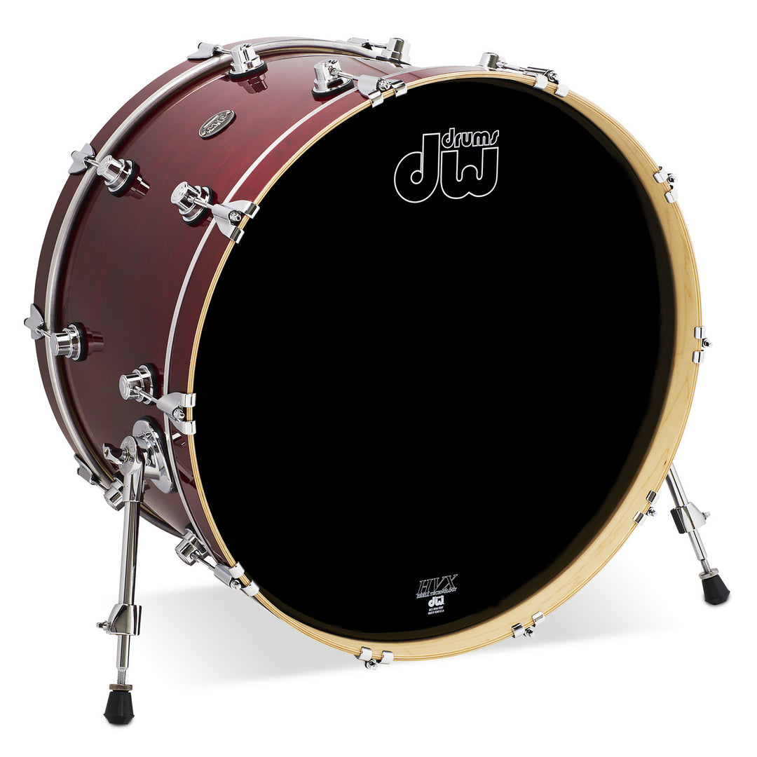 DW Performance Series Bass Drum 14x24 Gloss Lacquer - Cherry Stain