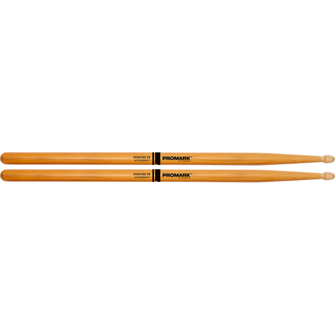 Promark R5BAGC-Promark Rebound 5B Active Grip Clear Drum Sticks With Acorn Tips