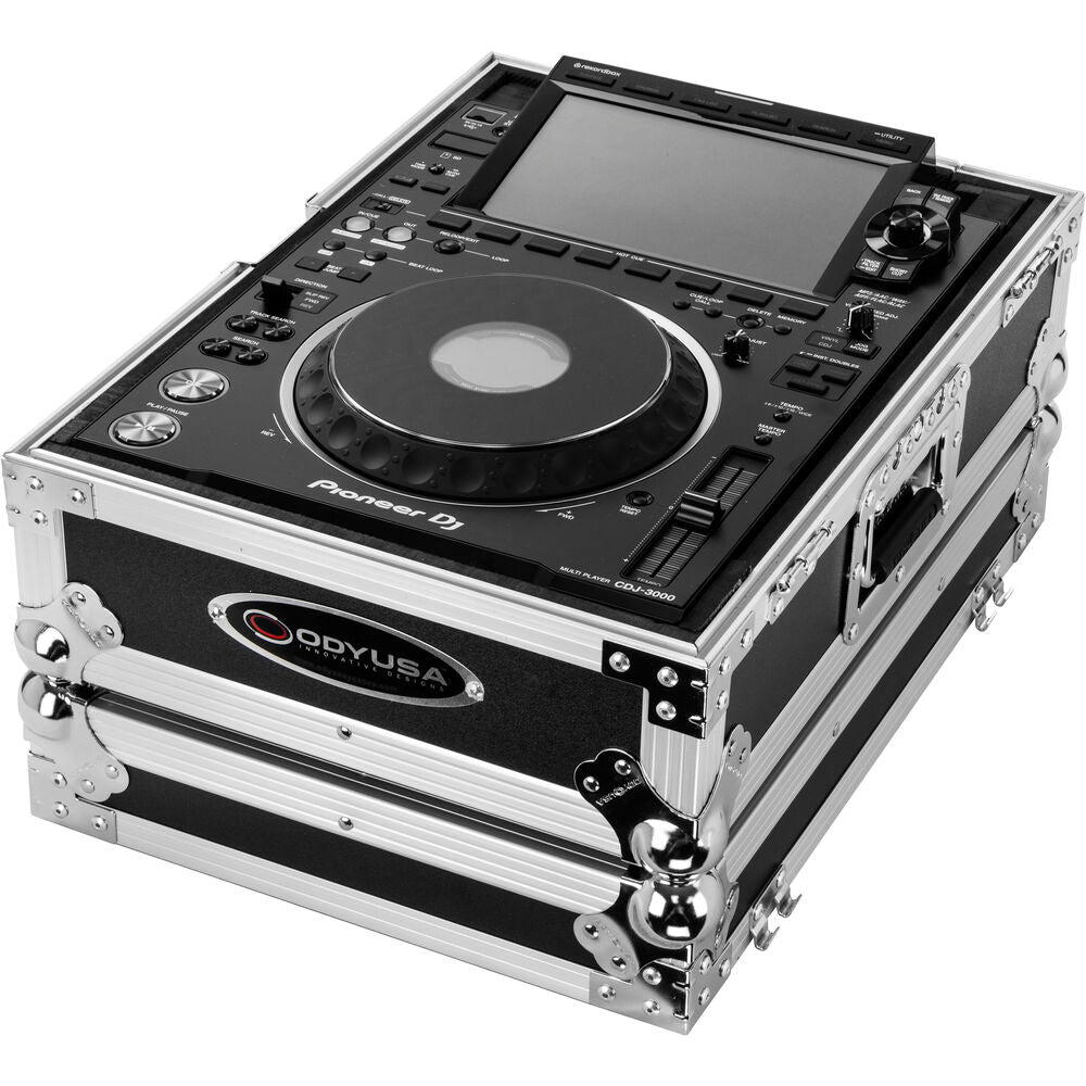 Odyssey FZ3000 Compact Flight Case for Pioneer CDJ-3000 Media Player - Silver and Black