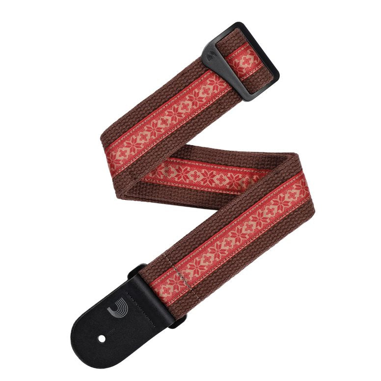 D'Addario Eco-Comfort Strap Line Extensions 50MM DELUXE COTTON, BROWN