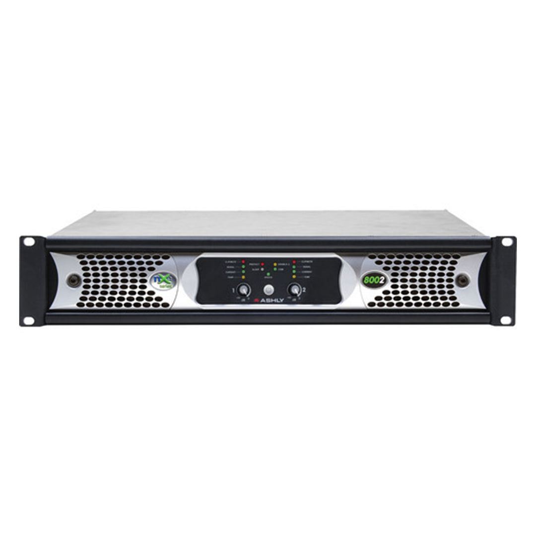Ashly nXe Series NXE8002 2-Channel 800W Power Amplifier with Programmable Outputs & Ethernet Control