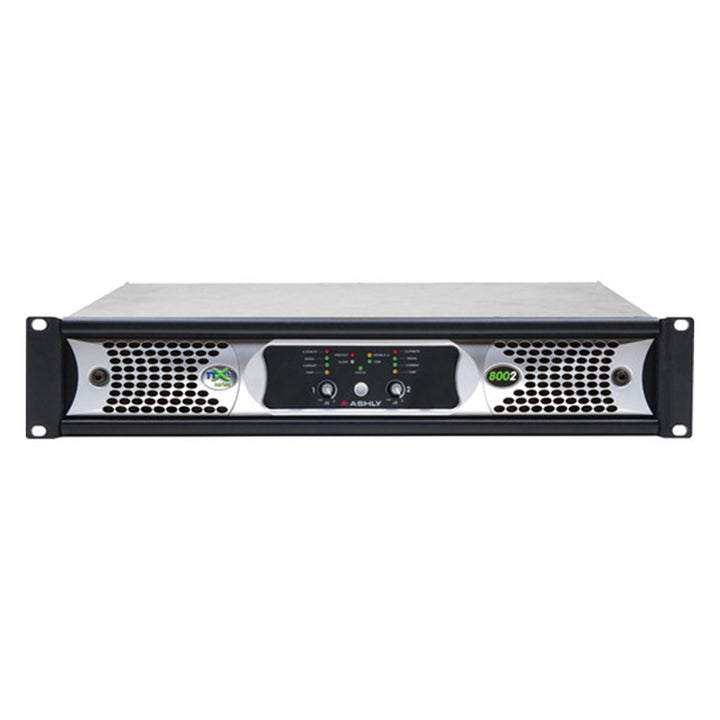 Ashly nXe Series NXE8002 2-Channel 800W Power Amplifier with Programmable Outputs & Ethernet Control