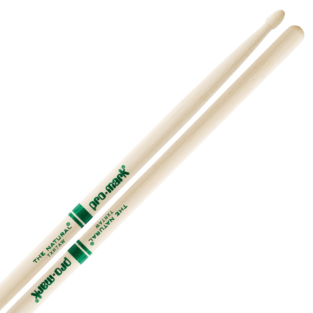 Promark TXR7AW - Promark American Hickory 7A Wood Tip Drumsticks