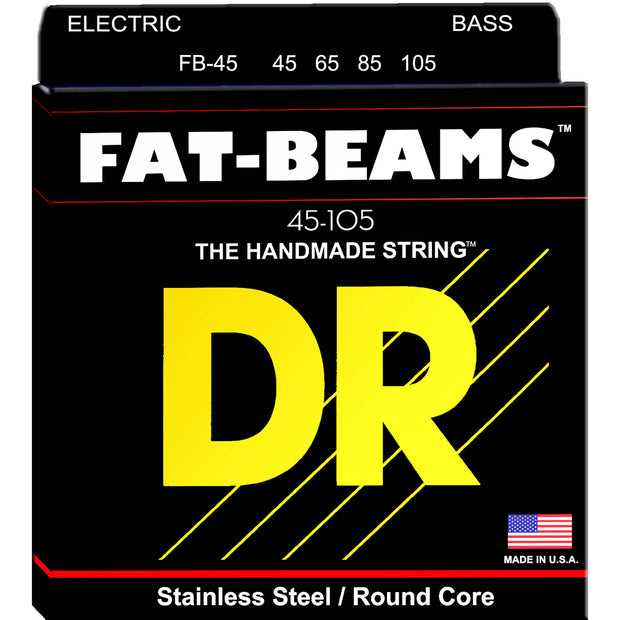 DR Strings FB-45 (Medium) - FATBEAM  - Stainless Steel Bass: 45, 65, 85, 105