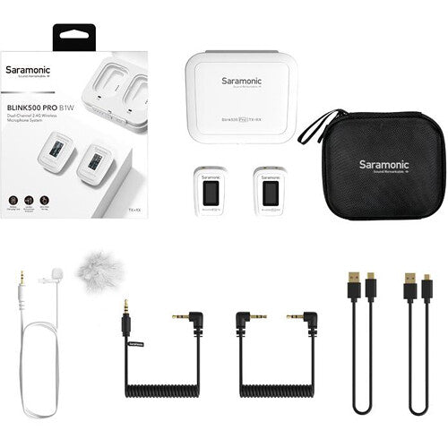 Saramonic Blink 500 Pro B1 Digital Camera-Mount Wireless Omni Lavalier Microphone System (2.4 GHz) - White