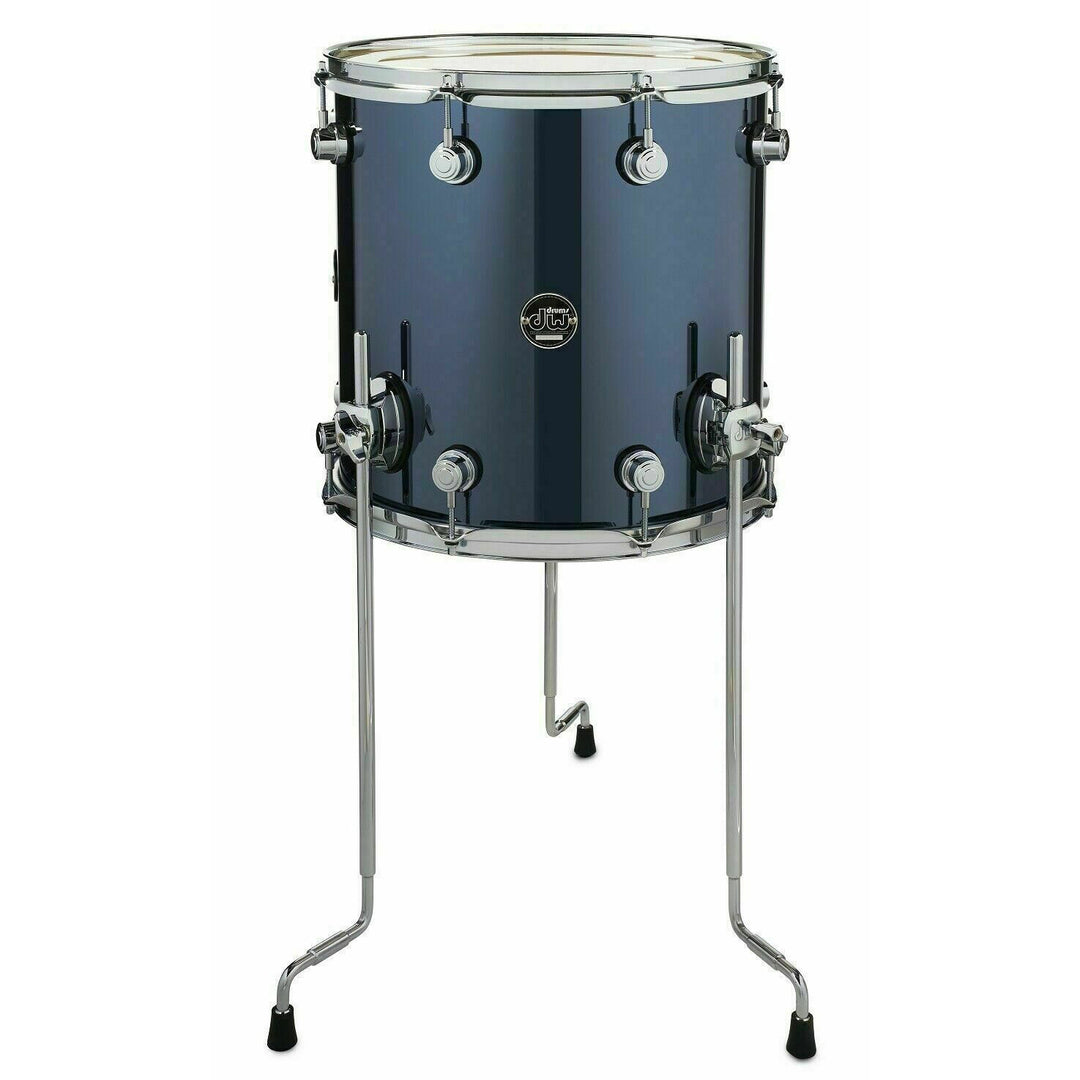 DW Performance Series Floor Tom 14x14 Finish Ply - Chrome Shadow