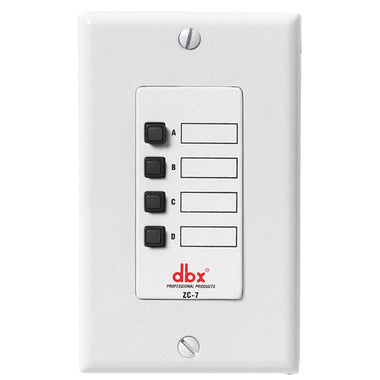 DBX ZC7 Wall-Mounted Zone Controller with Programmable Push to Talk