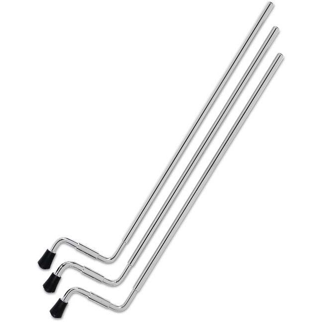 DW SMFLT21ALCR Standard Length Aluminum Floor Tom Leg, 21'' - Chrome (3 Pack)