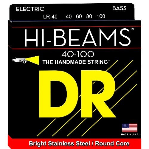 DR Strings LR-40 (Light) - HI-BEAM  - Stainless Steel: 40, 60, 80, 100