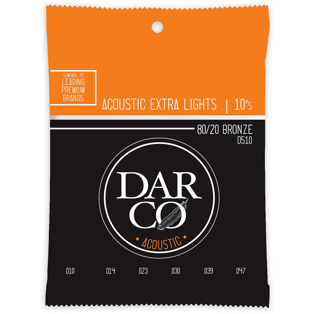 Martin D510 DARCO 80/20 Bronze Acoustic Guitar Strings - Extra Light 10-47